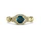 2 - Kalila Signature London Blue Topaz and Diamond Engagement Ring 