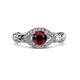 2 - Kalila Signature Red Garnet and Diamond Engagement Ring 