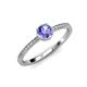 3 - Irene Tanzanite and Diamond Halo Engagement Ring 