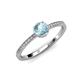 3 - Irene Aquamarine and Diamond Halo Engagement Ring 