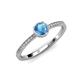 3 - Irene Blue Topaz and Diamond Halo Engagement Ring 