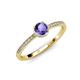 3 - Irene Iolite and Diamond Halo Engagement Ring 