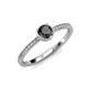 3 - Irene Black and White Diamond Halo Engagement Ring 
