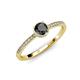 3 - Irene Black and White Diamond Halo Engagement Ring 