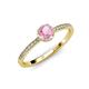 3 - Irene Pink Tourmaline and Diamond Halo Engagement Ring 