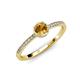 3 - Irene Citrine and Diamond Halo Engagement Ring 