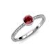 3 - Irene Ruby and Diamond Halo Engagement Ring 