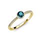 3 - Irene Blue and White Diamond Halo Engagement Ring 