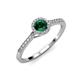 3 - Cyra Emerald and Diamond Halo Engagement Ring 