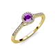 3 - Cyra Amethyst and Diamond Halo Engagement Ring 