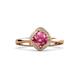 3 - Anneka Signature Pink Tourmaline and Diamond Halo Engagement Ring 