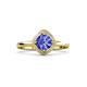 3 - Anneka Signature Tanzanite and Diamond Halo Engagement Ring 