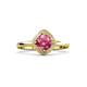 3 - Anneka Signature Pink Tourmaline and Diamond Halo Engagement Ring 