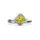 3 - Anneka Signature Yellow and White Diamond Halo Engagement Ring 