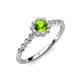 3 - Fiore Peridot and Diamond Halo Engagement Ring 