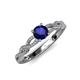 4 - Anwil Signature Blue Sapphire and Diamond Engagement Ring 