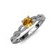 4 - Anwil Signature Citrine and Diamond Engagement Ring 