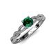 4 - Anwil Signature Emerald and Diamond Engagement Ring 