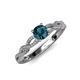 4 - Anwil Signature Blue and White Diamond Engagement Ring 