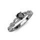 4 - Anwil Signature Black and White Diamond Engagement Ring 
