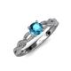 4 - Anwil Signature London Blue Topaz and Diamond Engagement Ring 