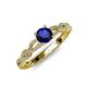 4 - Anwil Signature Blue Sapphire and Diamond Engagement Ring 