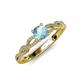 4 - Anwil Signature Aquamarine and Diamond Engagement Ring 