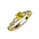 4 - Anwil Signature Yellow and White Diamond Engagement Ring 