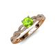 4 - Anwil Signature Peridot and Diamond Engagement Ring 