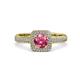 3 - Amias Signature Pink Tourmaline and Diamond Halo Engagement Ring 