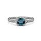 3 - Analia Signature Blue and White Diamond Engagement Ring 