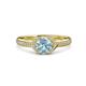 3 - Analia Signature Aquamarine and Diamond Engagement Ring 