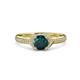3 - Analia Signature London Blue Topaz and Diamond Engagement Ring 