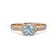 3 - Analia Signature Aquamarine and Diamond Engagement Ring 
