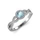 3 - Alita Aquamarine and Diamond Halo Engagement Ring 