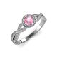 3 - Alita Pink Tourmaline and Diamond Halo Engagement Ring 