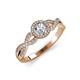 3 - Alita Diamond Swirl Halo Engagement Ring 