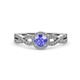 4 - Alita Tanzanite and Diamond Halo Engagement Ring 