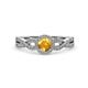 4 - Alita Citrine and Diamond Halo Engagement Ring 