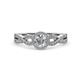 4 - Alita Diamond Swirl Halo Engagement Ring 