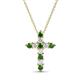 1 - Abella Green Garnet and Diamond Cross Pendant 