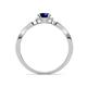 5 - Alita Blue Sapphire and Diamond Halo Engagement Ring 