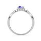 5 - Alita Tanzanite and Diamond Halo Engagement Ring 