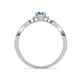 5 - Alita Aquamarine and Diamond Halo Engagement Ring 