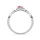 5 - Alita Pink Tourmaline and Diamond Halo Engagement Ring 