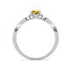 5 - Alita Citrine and Diamond Halo Engagement Ring 
