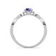 5 - Alita Iolite and Diamond Halo Engagement Ring 
