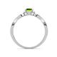 5 - Alita Peridot and Diamond Halo Engagement Ring 