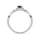 5 - Alita Black and White Diamond Halo Engagement Ring 