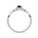 5 - Alita Ruby and Diamond Halo Engagement Ring 